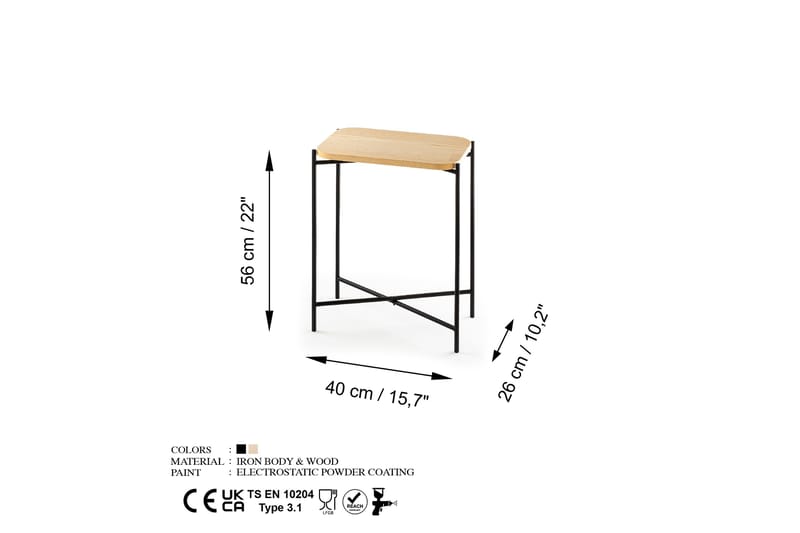 Mamta Soffbord 40 cm - Svart/Natural - Möbler - Bord & matgrupper - Soffbord