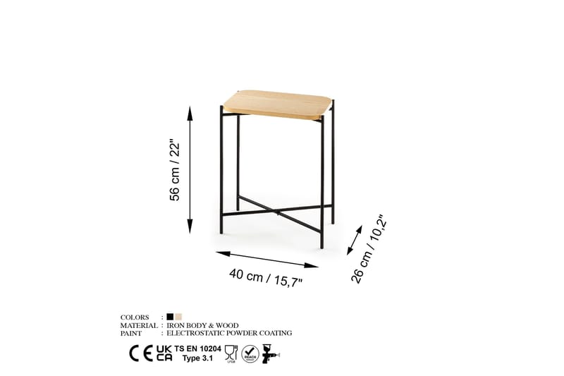 Mamta Soffbord 40 cm - Svart/Natural - Möbler - Bord & matgrupper - Soffbord