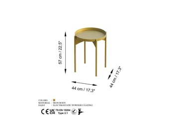 Mamta Soffbord 44 cm - Guld - Möbler - Bord & matgrupper - Soffbord