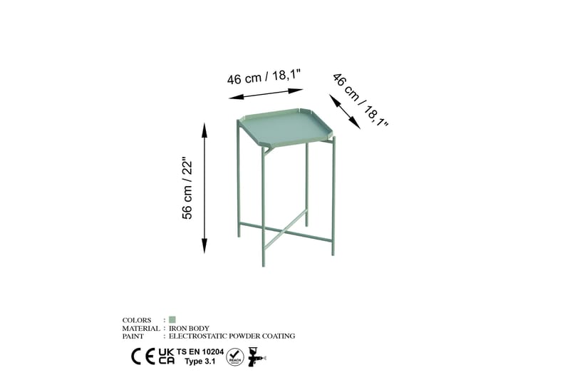 Mamta Soffbord 46 cm - Green - Möbler - Bord & matgrupper - Soffbord