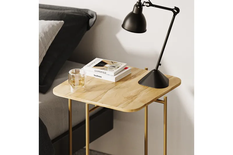 Mamta Soffbord 46 cm - Guld/Natural - Möbler - Bord & matgrupper - Soffbord