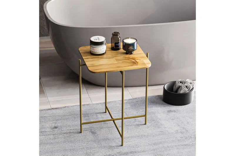 Mamta Soffbord 46 cm - Guld/Natural - Möbler - Bord & matgrupper - Soffbord