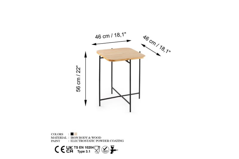 Mamta Soffbord 46 cm - Svart/Natural - Möbler - Bord & matgrupper - Soffbord