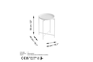 Mamta Soffbord 46 cm - Vit - Möbler - Bord & matgrupper - Soffbord