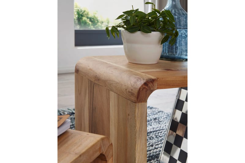 Mancheno Satsbord 36 cm 2 Bord - Akacia - Möbler - Bord & matgrupper - Soffbord