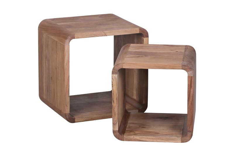Mancheno Satsbord 36 cm 2 Bord - Akacia - Möbler - Bord & matgrupper - Soffbord
