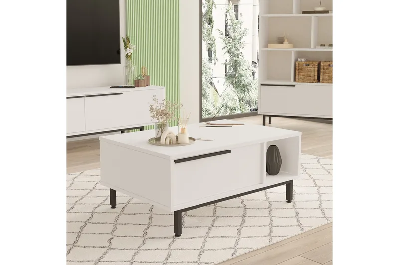 Manku Soffbord 90 cm - Vit - Möbler - Bord & matgrupper - Soffbord