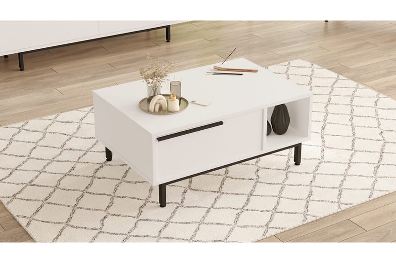 Manku Soffbord 90 cm - Vit - Möbler - Bord & matgrupper - Soffbord