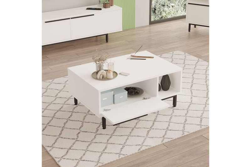 Manku Soffbord 90 cm - Vit - Möbler - Bord & matgrupper - Soffbord