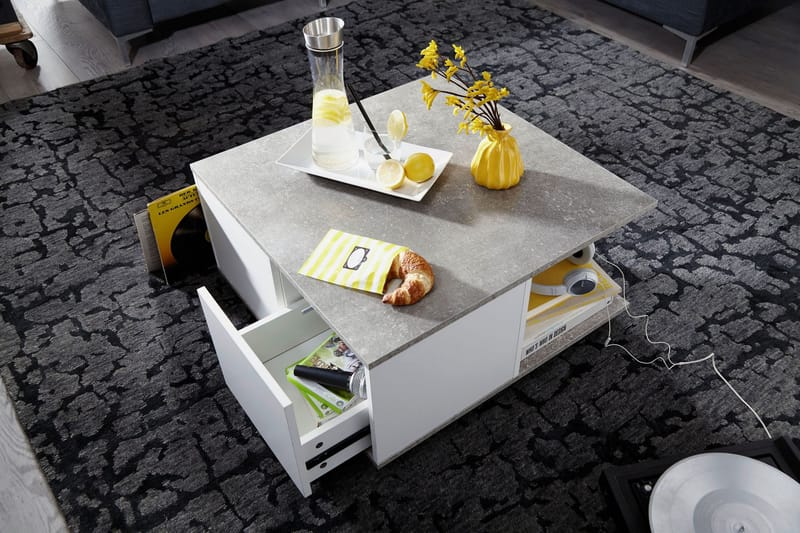 Marchall Soffbord 70 cm - Vit - Möbler - Bord & matgrupper - Soffbord
