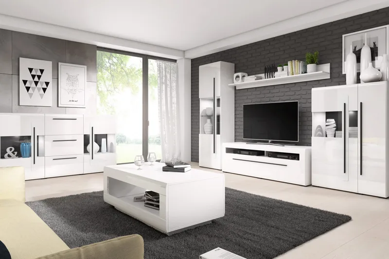 Maricruz Soffbord 110 cm med Förvaring Hylla - Vit - Möbler - Bord & matgrupper - Soffbord