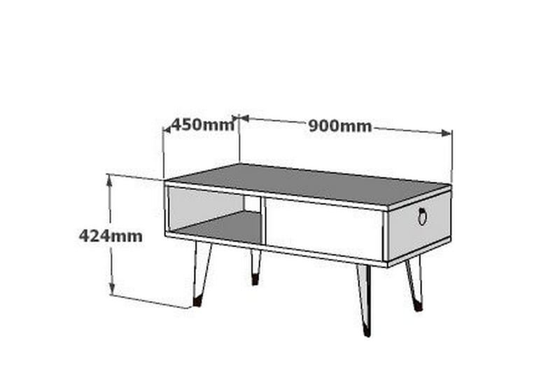 Marteby Soffbord 90x42,4x90 cm - Blå - Soffbord