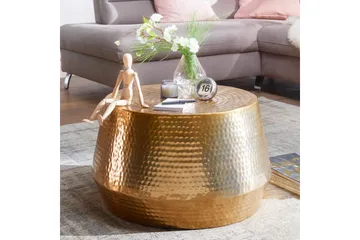Marypark 60 cm Runt Soffbord i Metall - Guld - Möbler - Bord & matgrupper - Soffbord