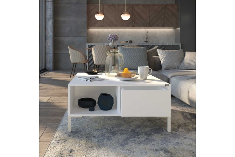 Soffbord Masao Almasi / Vit - Almasi / Vit - Möbler - Bord & matgrupper - Soffbord