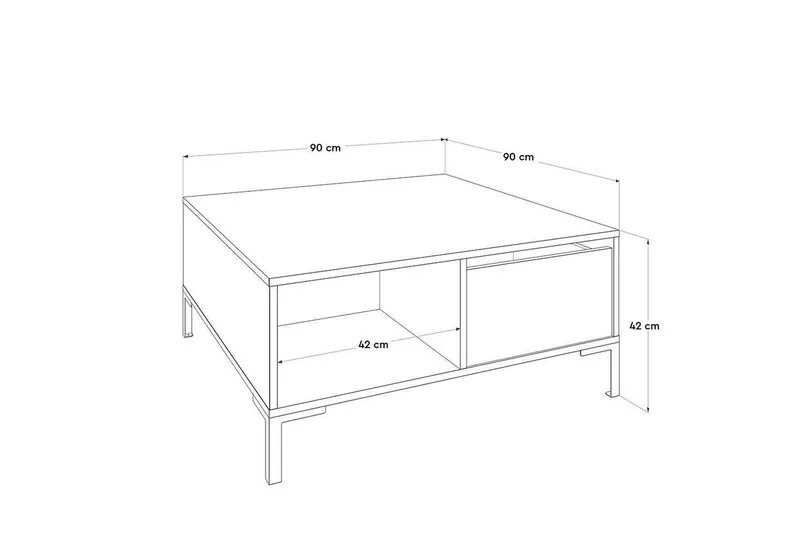 Soffbord Masao Almasi / Vit - Almasi / Vit - Möbler - Bord & matgrupper - Soffbord