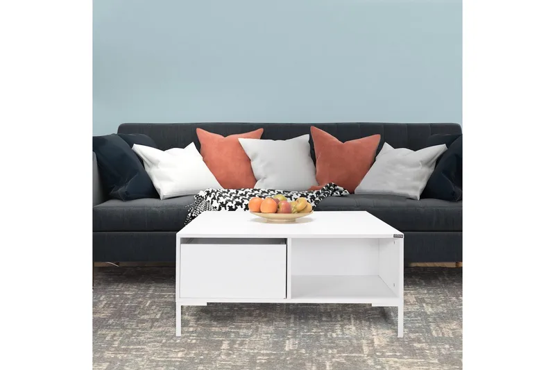 Soffbord Masao Almasi / Vit - Almasi / Vit - Möbler - Bord & matgrupper - Soffbord