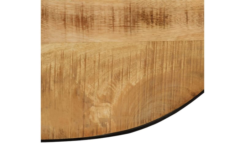 Soffbord massivt grovt mangoträ och stål oval 110 cm - Brun - Soffbord