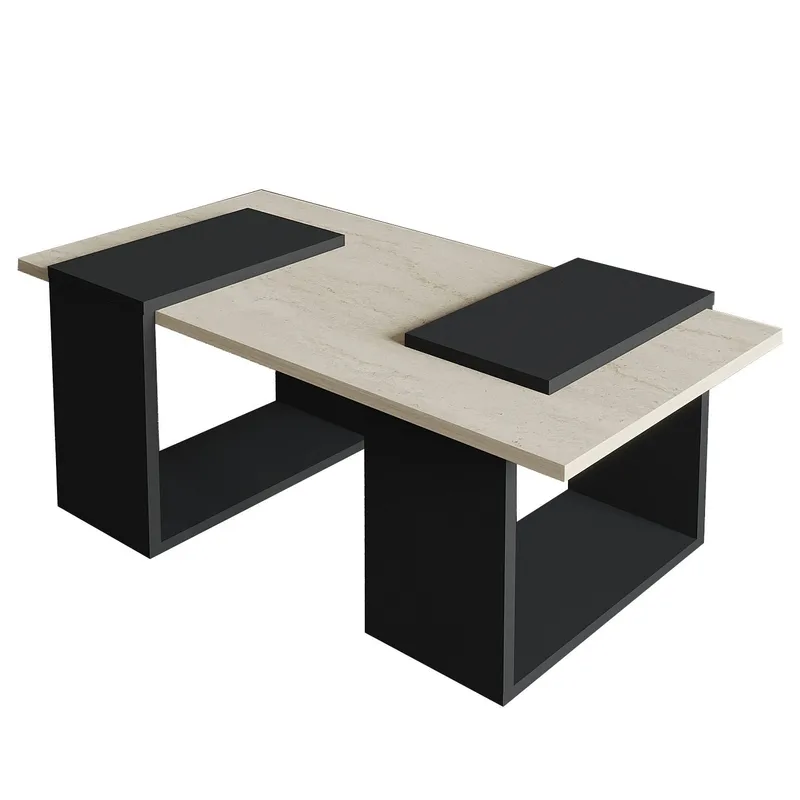 Matris Soffbord 90x37x46,6 cm - Travertine och Anthracite - Möbler - Bord & matgrupper - Soffbord