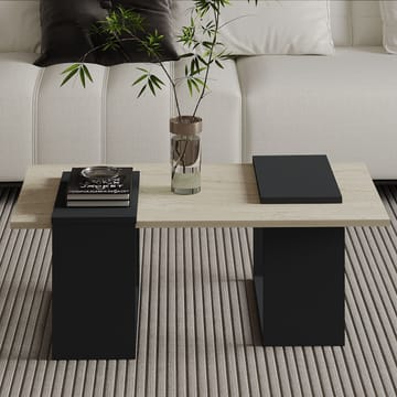 Matris Soffbord 90x37x46,6 cm - Travertine/Anthracite - Möbler - Bord & matgrupper - Soffbord