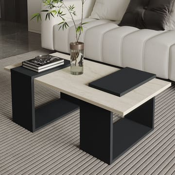 Matris Soffbord 90x37x46,6 cm - Travertine/Anthracite - Möbler - Bord & matgrupper - Soffbord