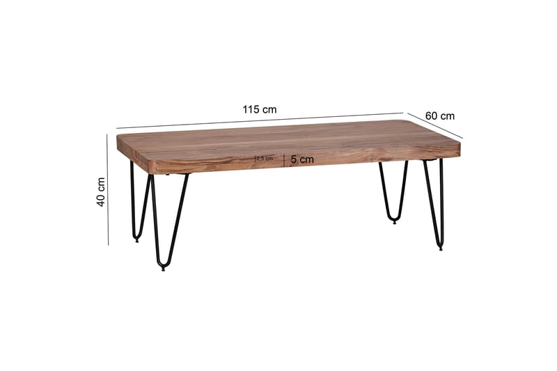 Mayotte Soffbord 115 cm - Akacia/Svart - Möbler - Bord & matgrupper - Soffbord