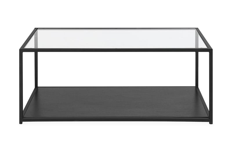 Medora Soffbord 100 cm med Förvaring Hylla, Svart