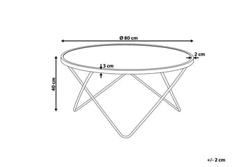 Meerah Soffbord 80 cm Runt - Glas/Svart/Guld - Möbler - Bord & matgrupper - Soffbord