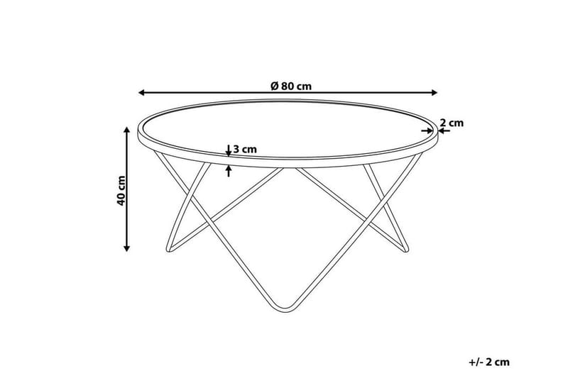 Meerah Soffbord 80 cm Runt - Vit - Möbler - Bord & matgrupper - Soffbord
