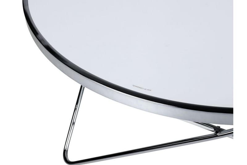 Meerah Soffbord 80 cm Runt - Vit/Silver - Möbler - Bord & matgrupper - Soffbord