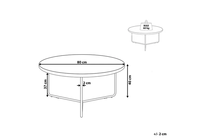 Soffbord Melody 80x80x40 cm - 80x80x40 cm - Möbler - Bord & matgrupper - Soffbord