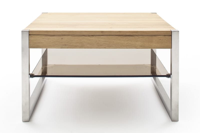 Miggel Soffbord 65 cm med Förvaring Hylla - Natur/Krom - Möbler - Bord & matgrupper - Soffbord