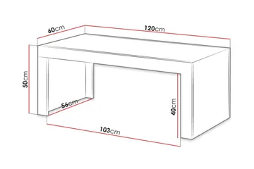 Milias Soffbord 120 cm - Natur/Svart - Möbler - Bord & matgrupper - Soffbord