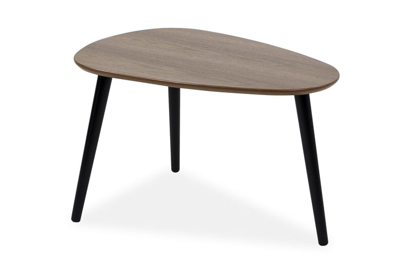 Milo Satsbord 68 cm Ovalt 2 Bord - Valnöt/Svart - Möbler - Bord & matgrupper - Soffbord