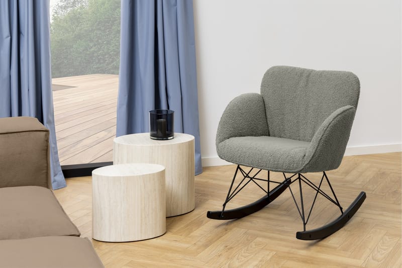 Mirol 33x48 cm Ovalt Soffbord i Sten - Beige - Möbler - Bord & matgrupper - Soffbord