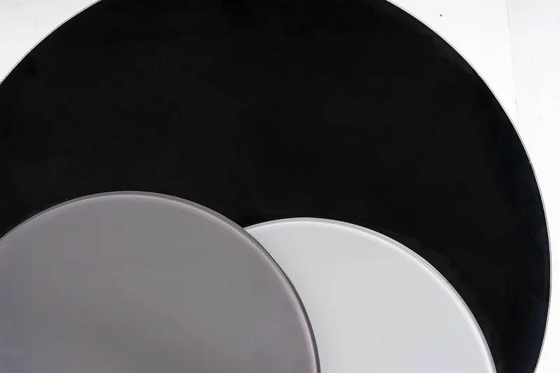 Misovarda Satsbord 80 cm Runt 3 Bord - Glas/Grå/Svart - Möbler - Bord & matgrupper - Soffbord