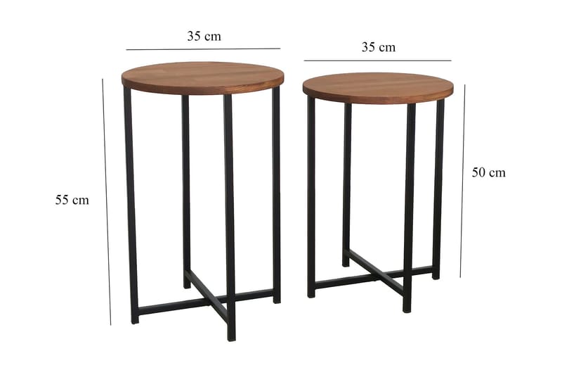 Mogue Soffbord 35x35x35 cm Runt - Ek - Möbler - Bord & matgrupper - Soffbord