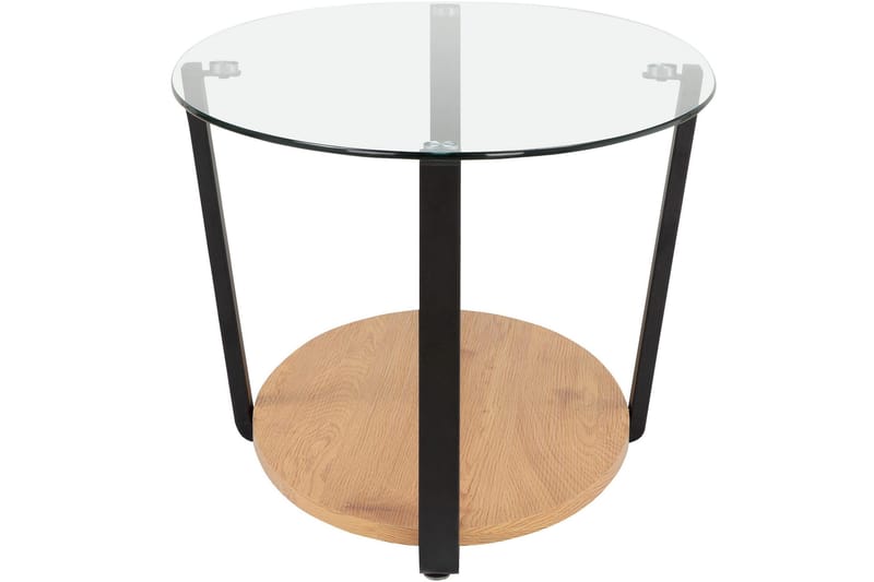 Mohaklo 110x60 cm Ovalt Soffbord med Förvaring i Glas med Metallben - Klar - Möbler - Bord & matgrupper - Soffbord