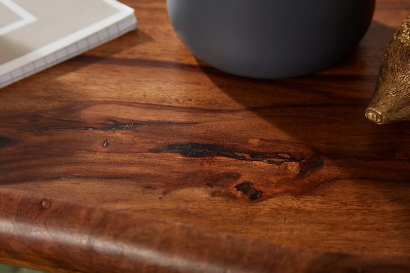 Mondry Soffbord 79 cm Njurformat - Massivt Trä/Svart - Möbler - Bord & matgrupper - Soffbord