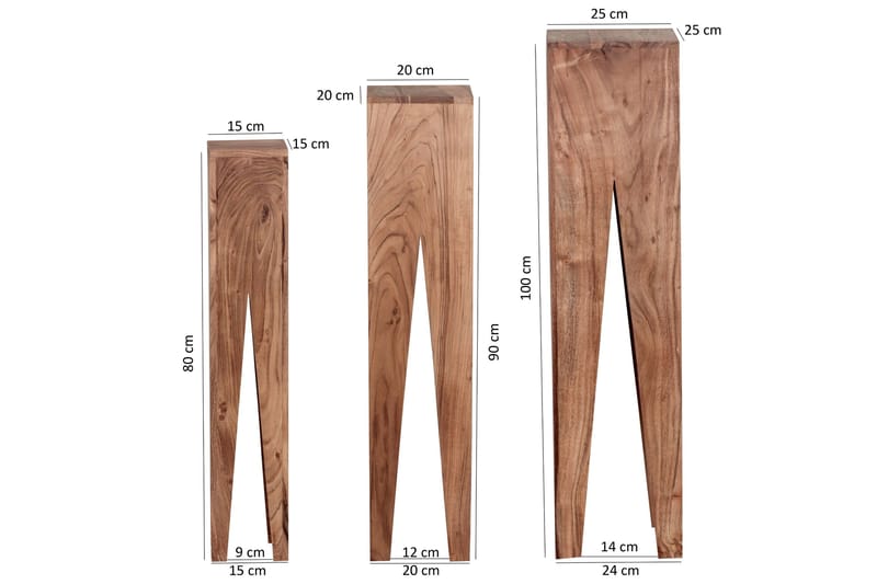 Monseratt Satsbord 3-pack - Trä/natur - Möbler - Bord & matgrupper - Soffbord