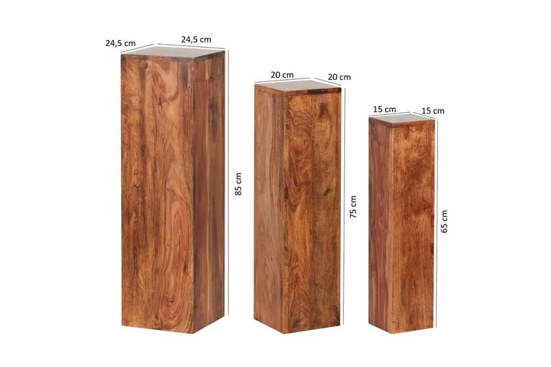 Morgillo Satsbord 3-pack - Trä/natur - Möbler - Bord & matgrupper - Soffbord