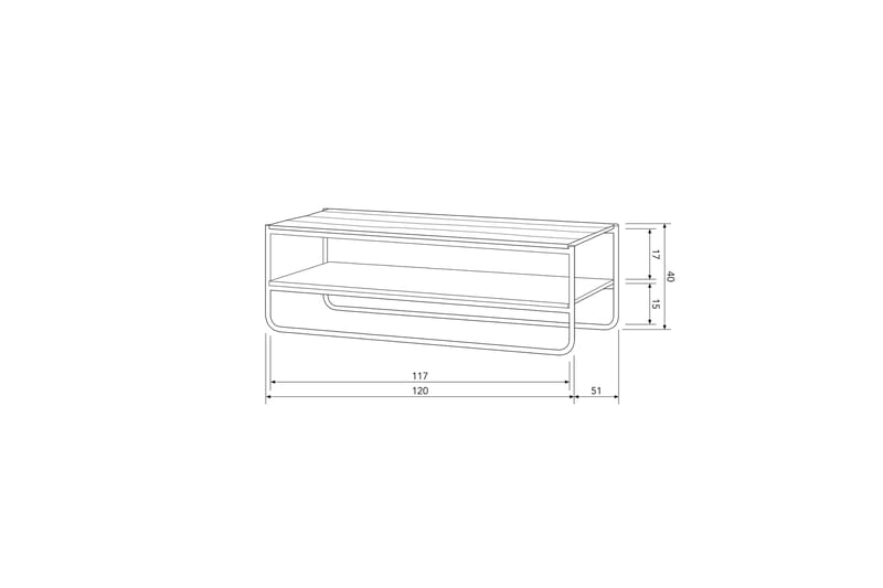 Moti Soffbord 120 cm - Natural - Soffbord