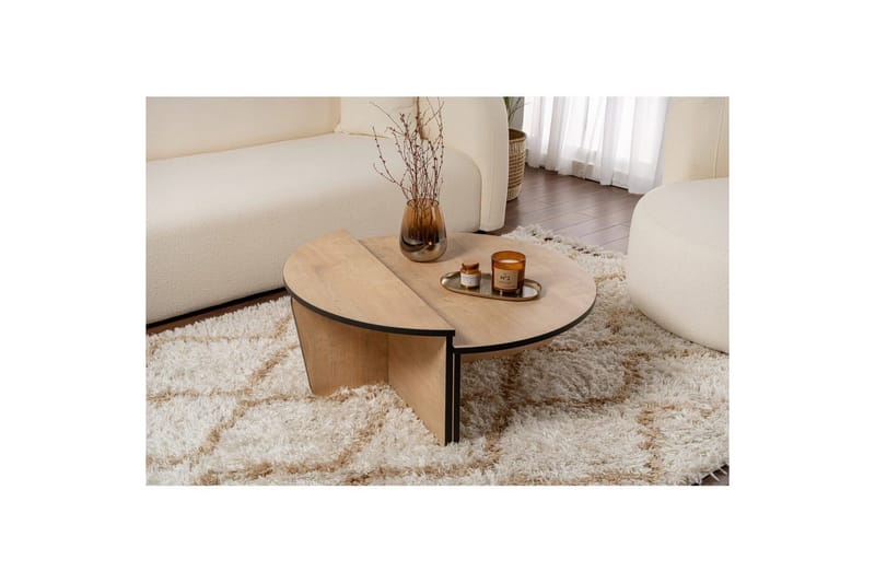 Soffbord Mukund Honey Oak Black - Honey Oak Black - Möbler - Bord & matgrupper - Soffbord