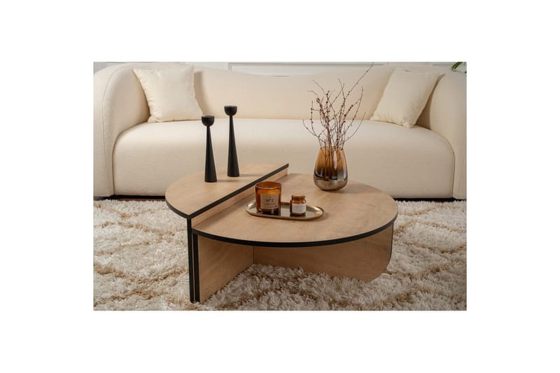 Soffbord Mukund Honey Oak Black - Honey Oak Black - Möbler - Bord & matgrupper - Soffbord