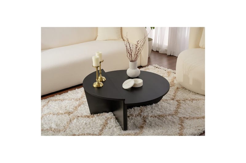 Soffbord Mukund Trä Svart - Trä Svart - Möbler - Bord & matgrupper - Soffbord