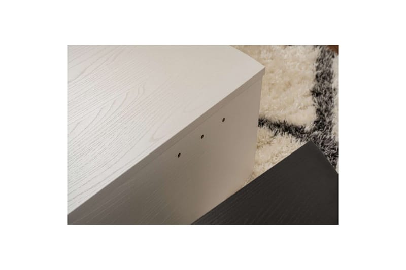 Soffbord Mukund Trä Vit Trä Svart - Trä Vit Trä Svart - Möbler - Bord & matgrupper - Soffbord