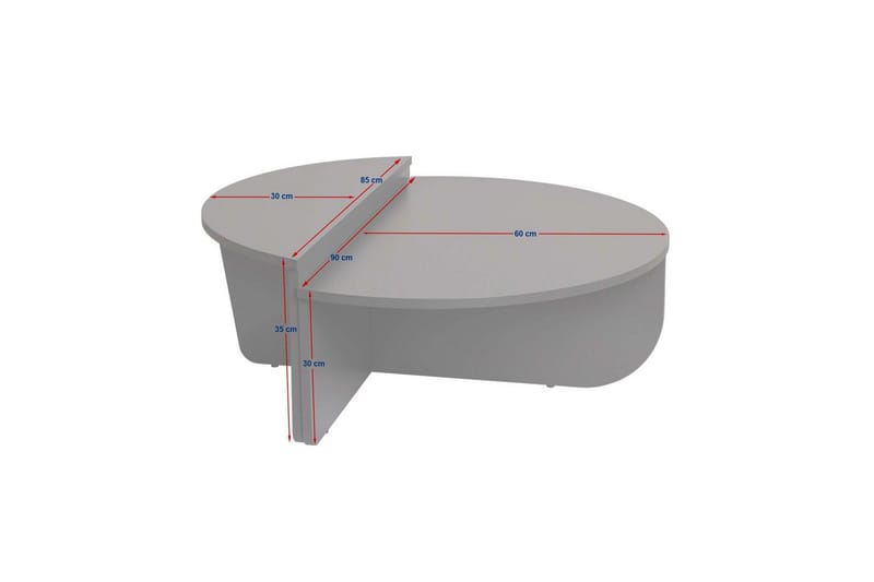 Soffbord Mukund Trä Vit Trä Svart - Trä Vit Trä Svart - Möbler - Bord & matgrupper - Soffbord