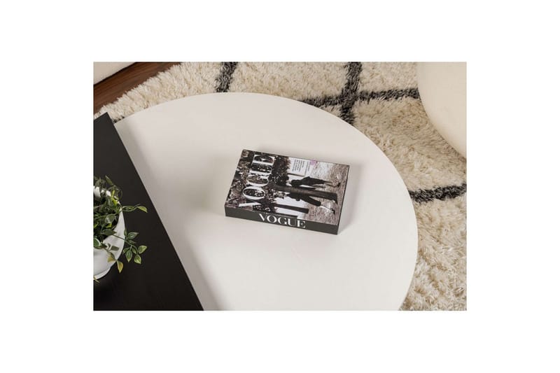 Soffbord Mukund Trä Vit Trä Svart - Trä Vit Trä Svart - Möbler - Bord & matgrupper - Soffbord