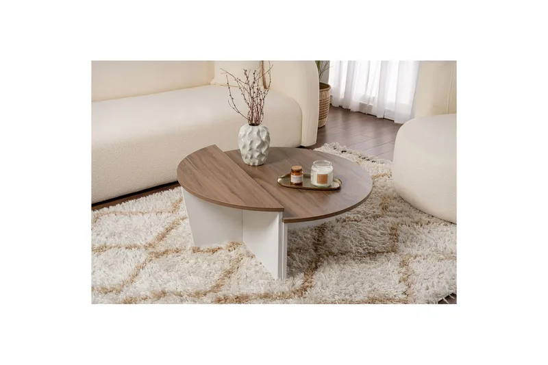 Soffbord Mukund Valnöt Vit - Valnöt Vit - Möbler - Bord & matgrupper - Soffbord