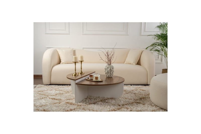 Soffbord Mukund Valnöt Vit - Valnöt Vit - Möbler - Bord & matgrupper - Soffbord