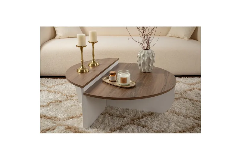 Soffbord Mukund Valnöt Vit - Valnöt Vit - Möbler - Bord & matgrupper - Soffbord